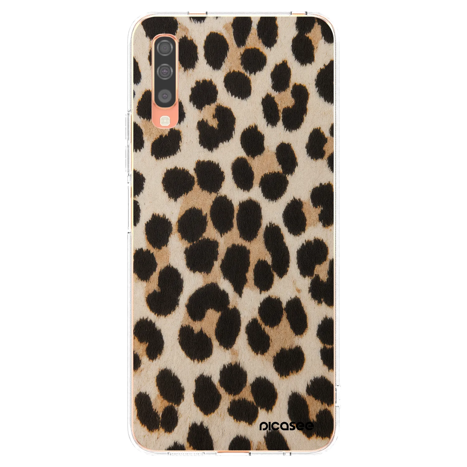 Picasee silikonowe przeźroczyste etui na Samsung Galaxy A70 A705F - Brown Tiger