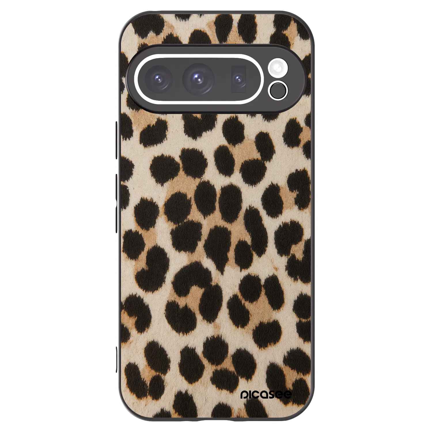 Picasee silikonowe czarne etui na Google Pixel 9 Pro XL - Brown Tiger