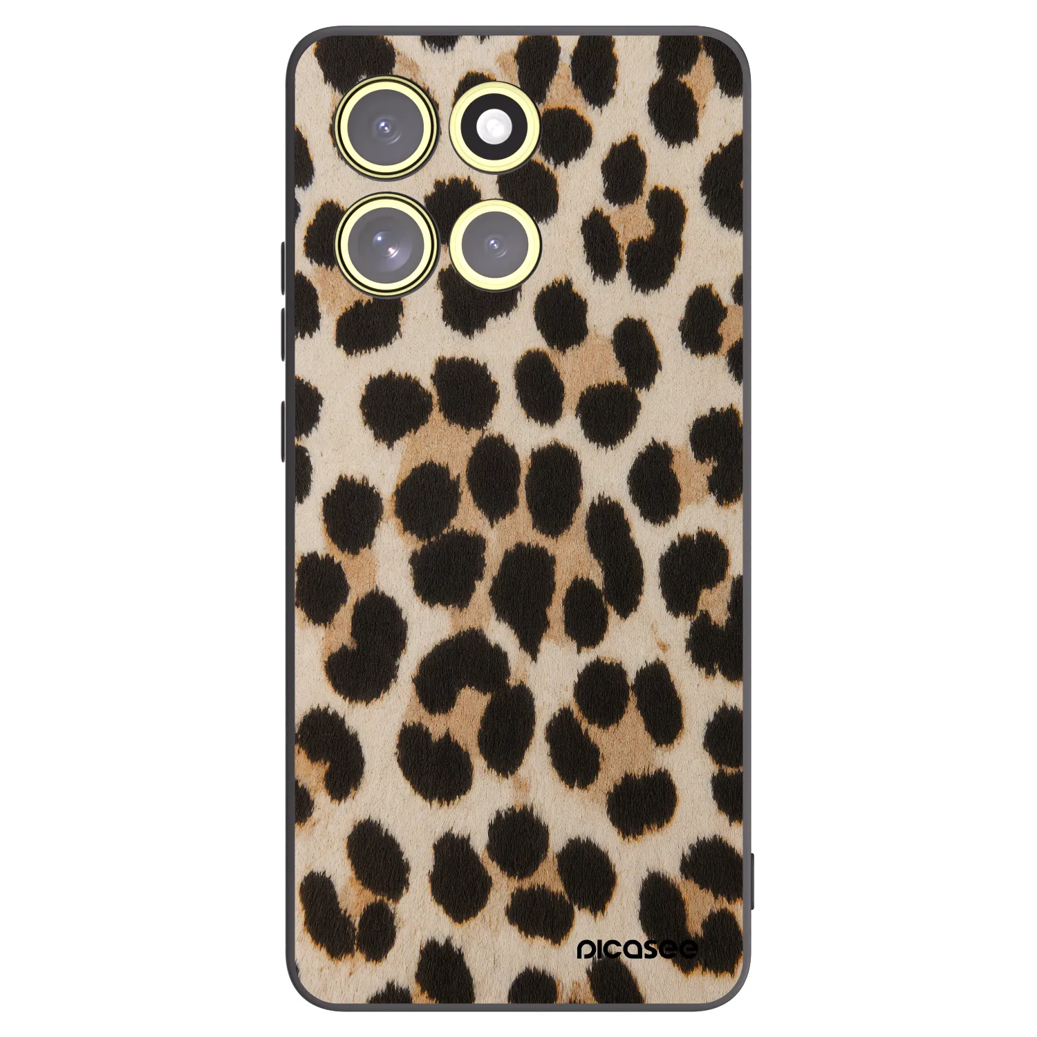 Picasee silikonowe czarne etui na Motorola Moto G86 5G - Brown Tiger