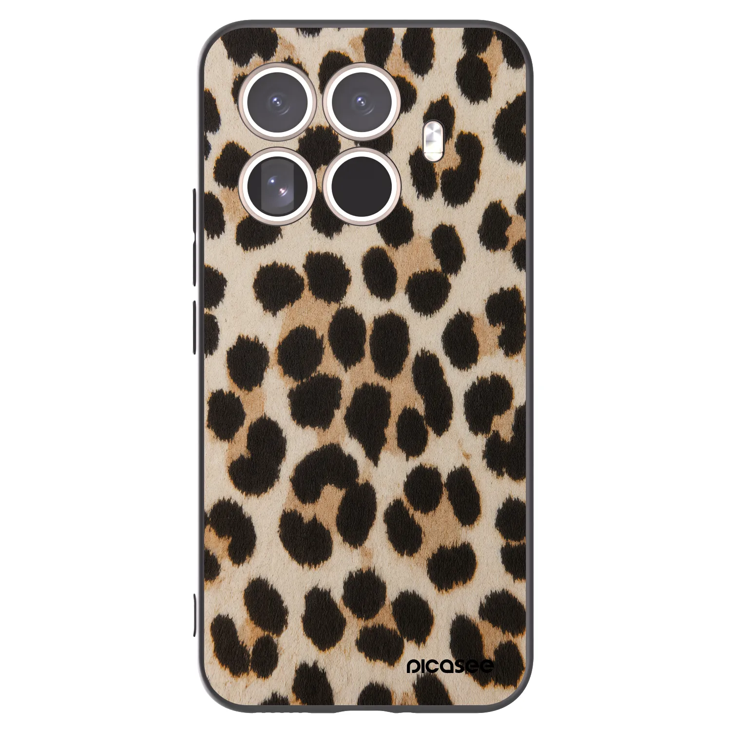 Picasee silikonowe czarne etui na Xiaomi 15T Pro - Brown Tiger