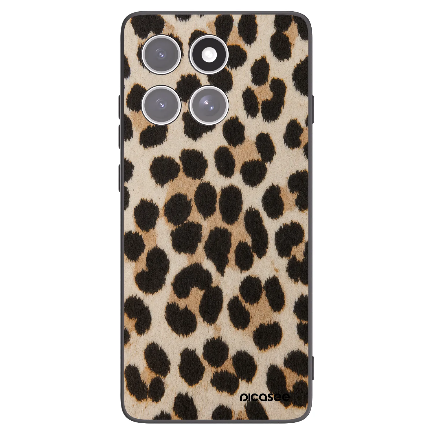 Picasee silikonowe czarne etui na Motorola Edge 60 Fusion - Brown Tiger