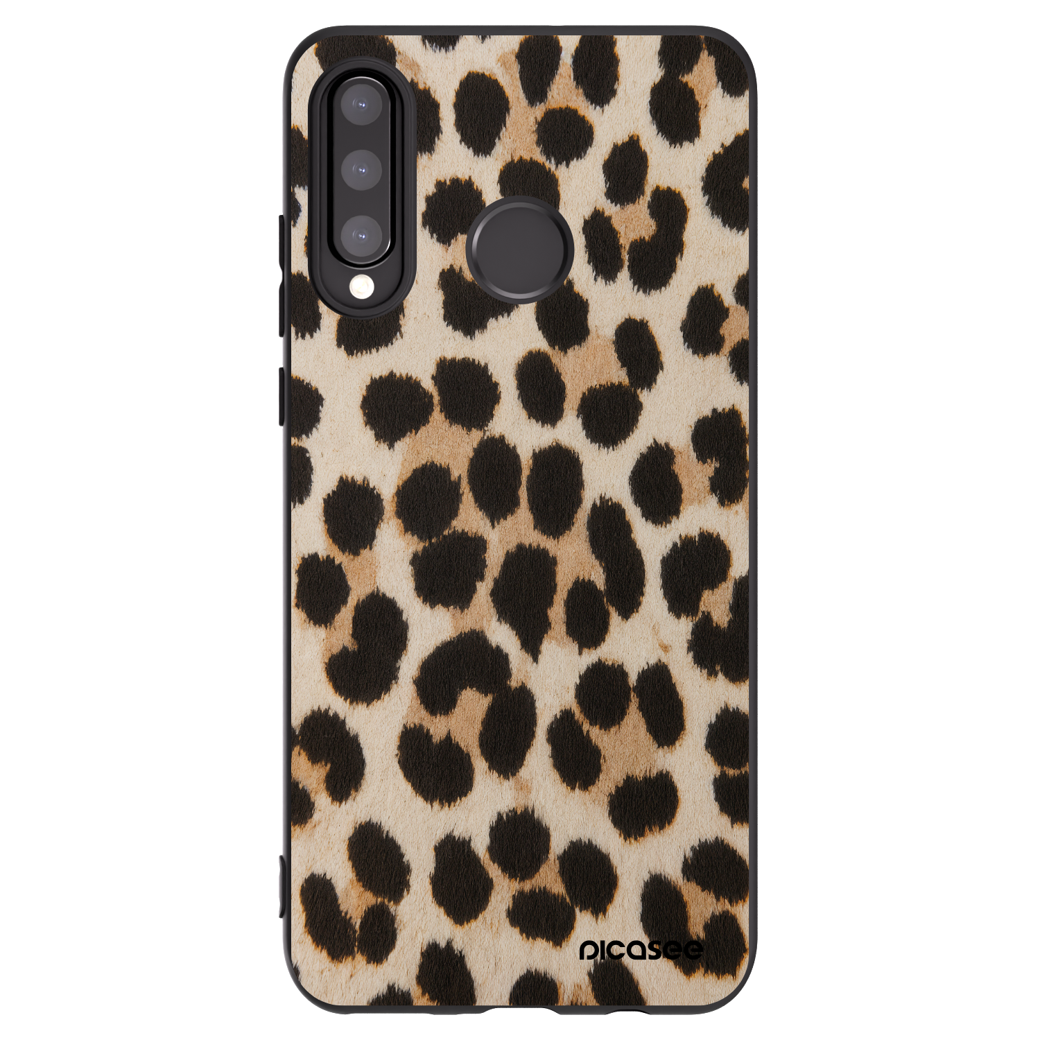 Picasee silikonowe czarne etui na Huawei P30 Lite - Brown Tiger
