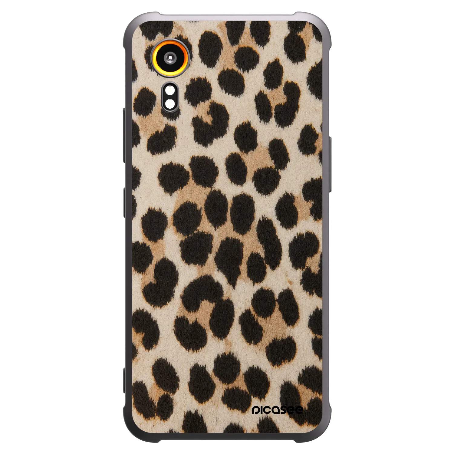 Picasee silikonowe czarne etui na Samsung Galaxy Xcover 7 - Brown Tiger