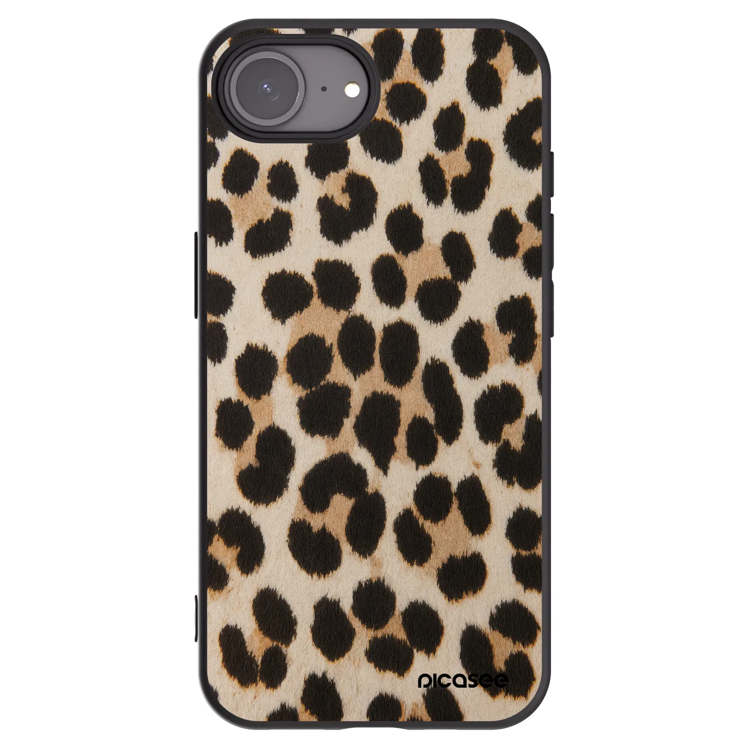 Picasee silikonowe czarne etui na Apple iPhone 17e - Brown Tiger