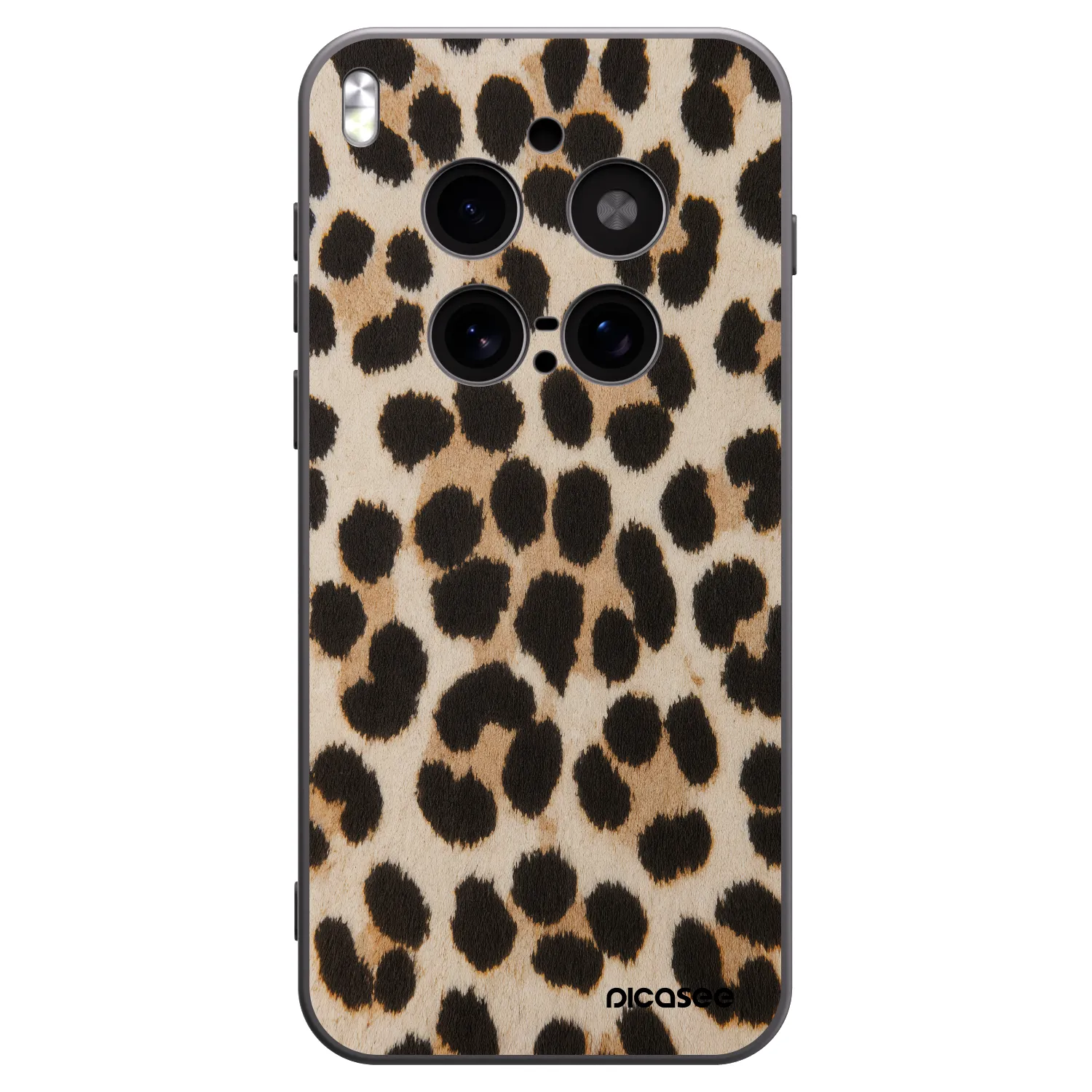Picasee silikonowe czarne etui na Vivo X300 Pro - Brown Tiger
