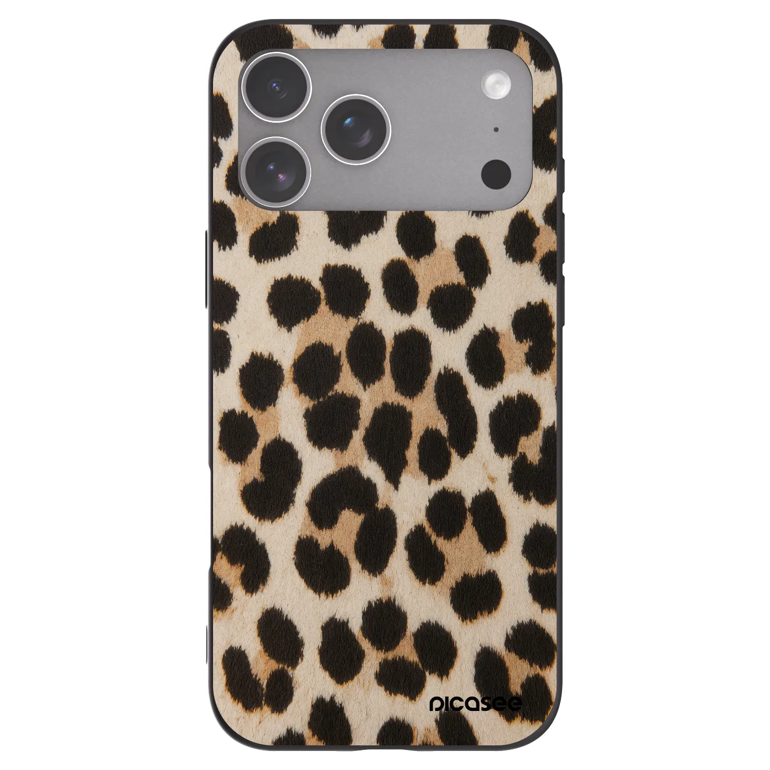 Picasee silikonowe czarne etui na Apple iPhone 18 Pro Max - Brown Tiger