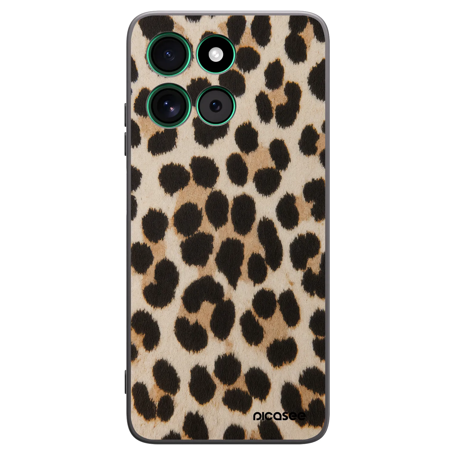 Picasee silikonowe czarne etui na Motorola Moto G57 Power - Brown Tiger