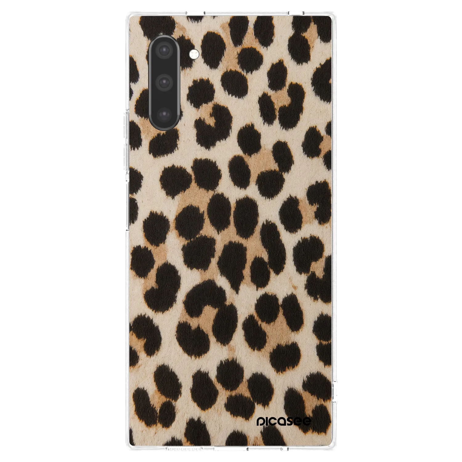 Picasee silikonowe przeźroczyste etui na Samsung Galaxy Note 10 N970F - Brown Tiger