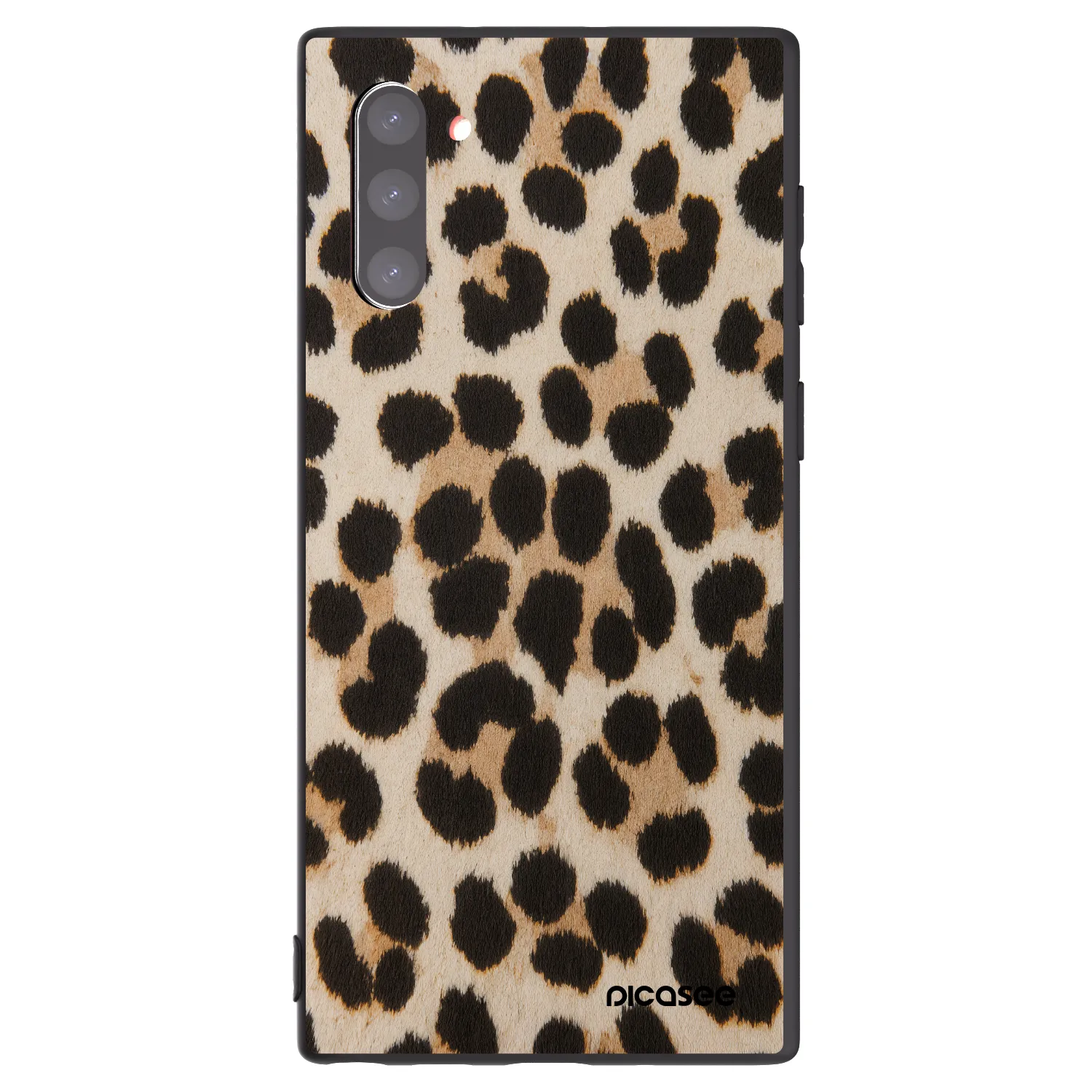 Picasee silikonowe czarne etui na Samsung Galaxy Note 10 N970F - Brown Tiger