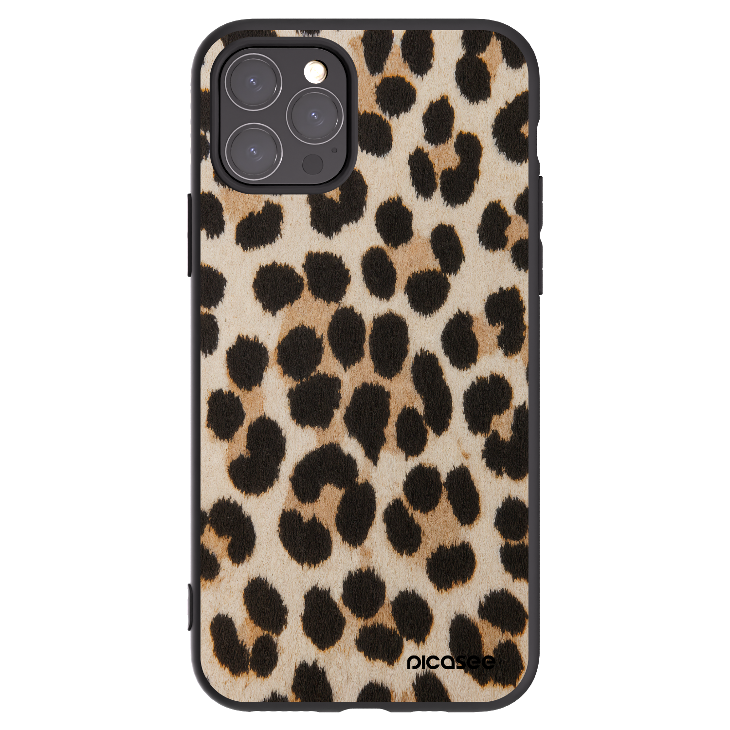 Picasee silikonowe czarne etui na Apple iPhone 11 Pro - Brown Tiger