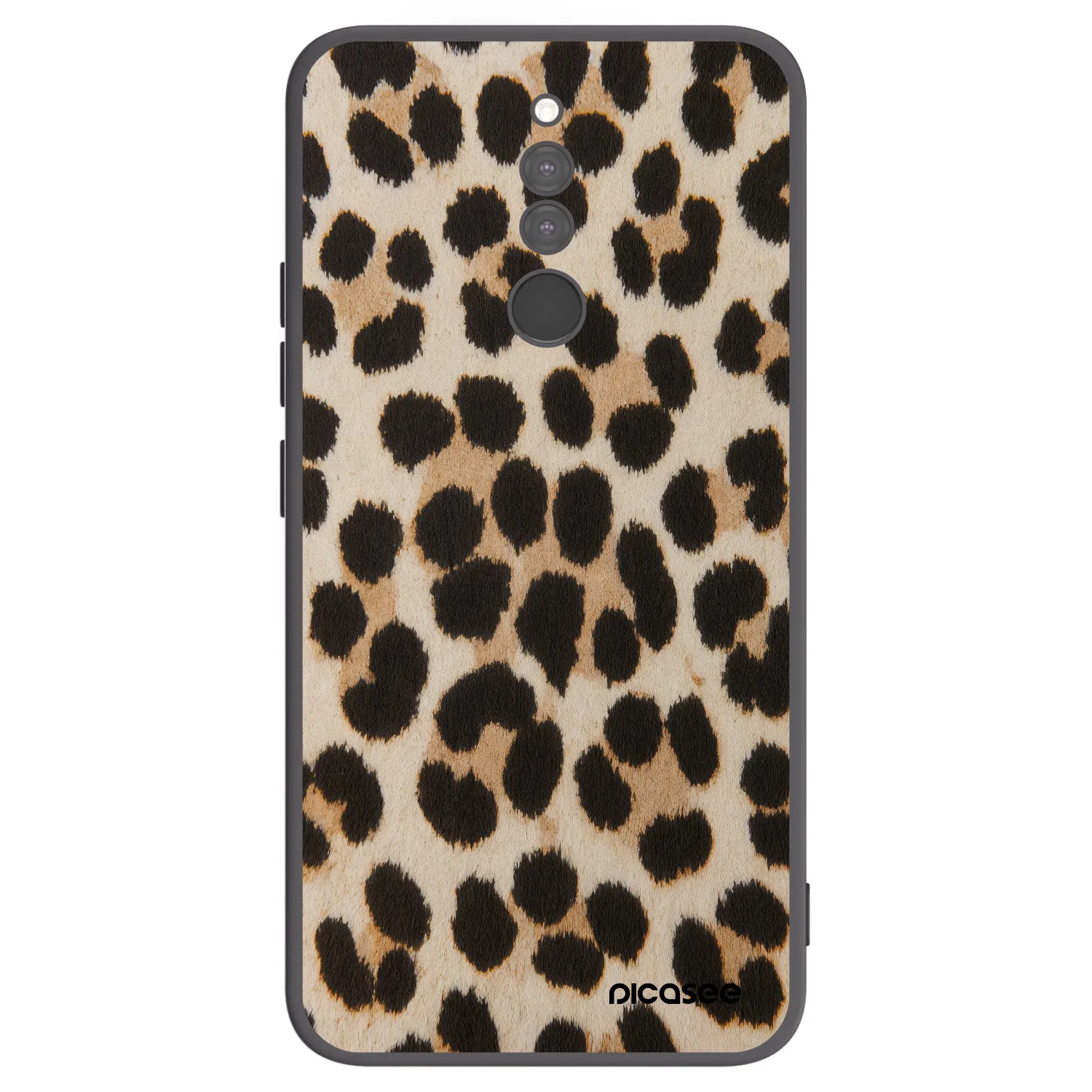 Picasee silikonowe czarne etui na Xiaomi Redmi 8 - Brown Tiger