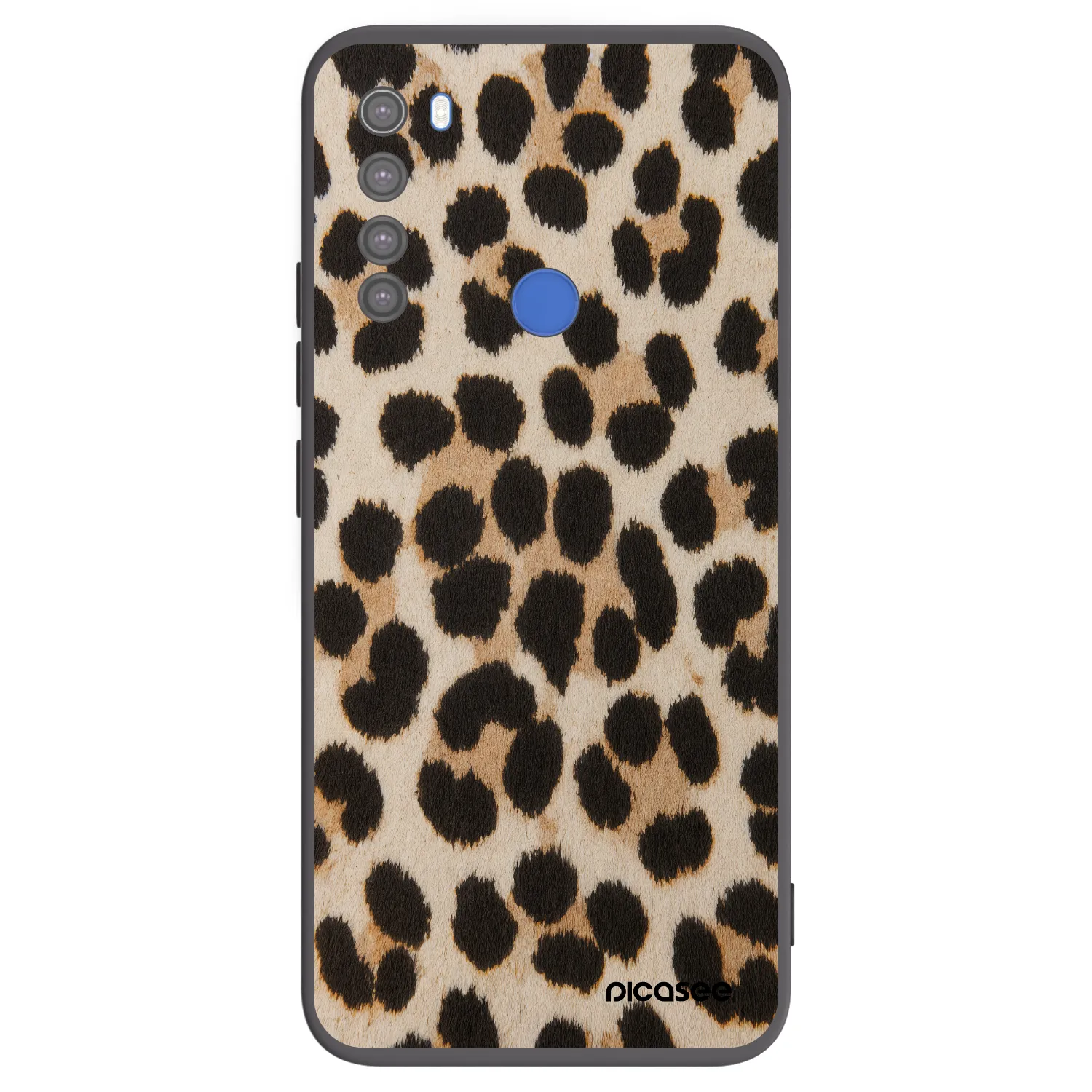 Picasee silikonowe czarne etui na Xiaomi Redmi Note 8T - Brown Tiger