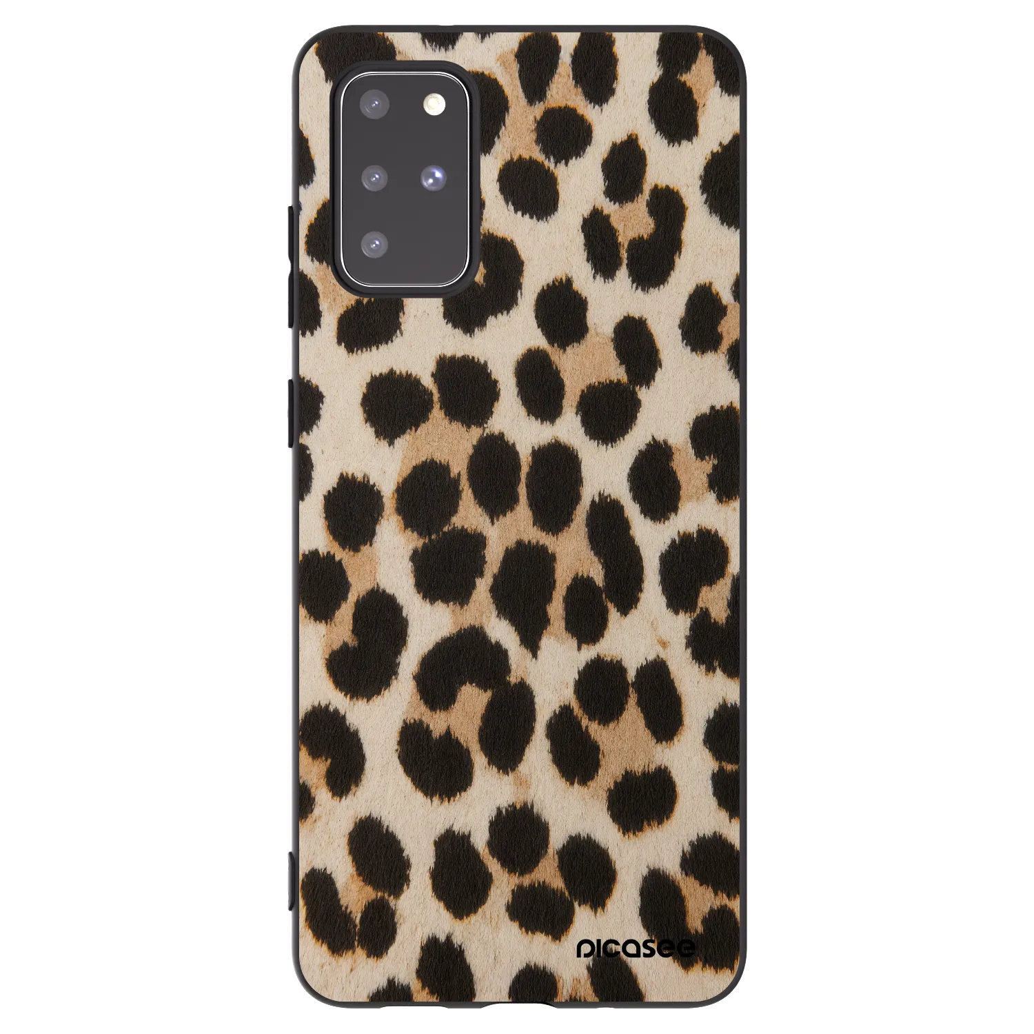 Picasee silikonowe czarne etui na Samsung Galaxy S20+ G985F - Brown Tiger