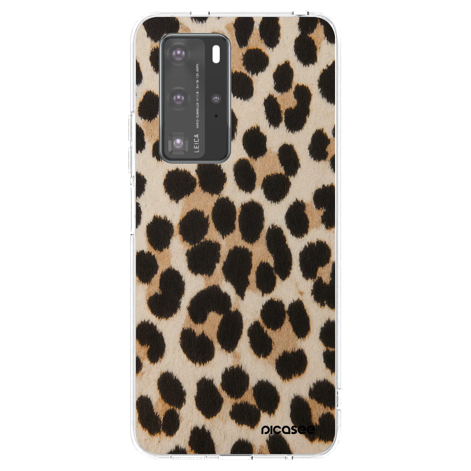 Picasee silikonowe przeźroczyste etui na Huawei P40 Pro - Brown Tiger