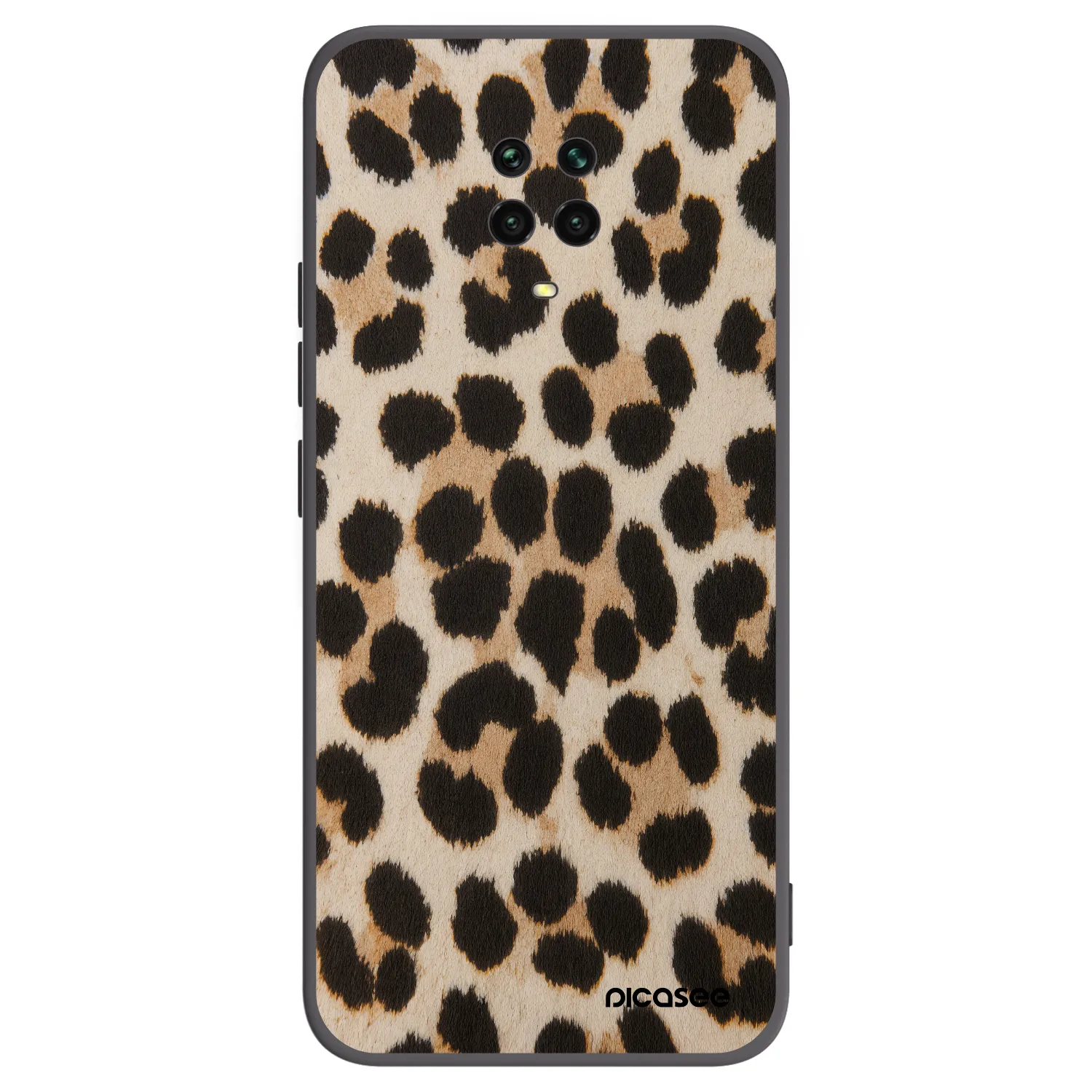 Picasee silikonowe czarne etui na Xiaomi Redmi Note 9 Pro - Brown Tiger