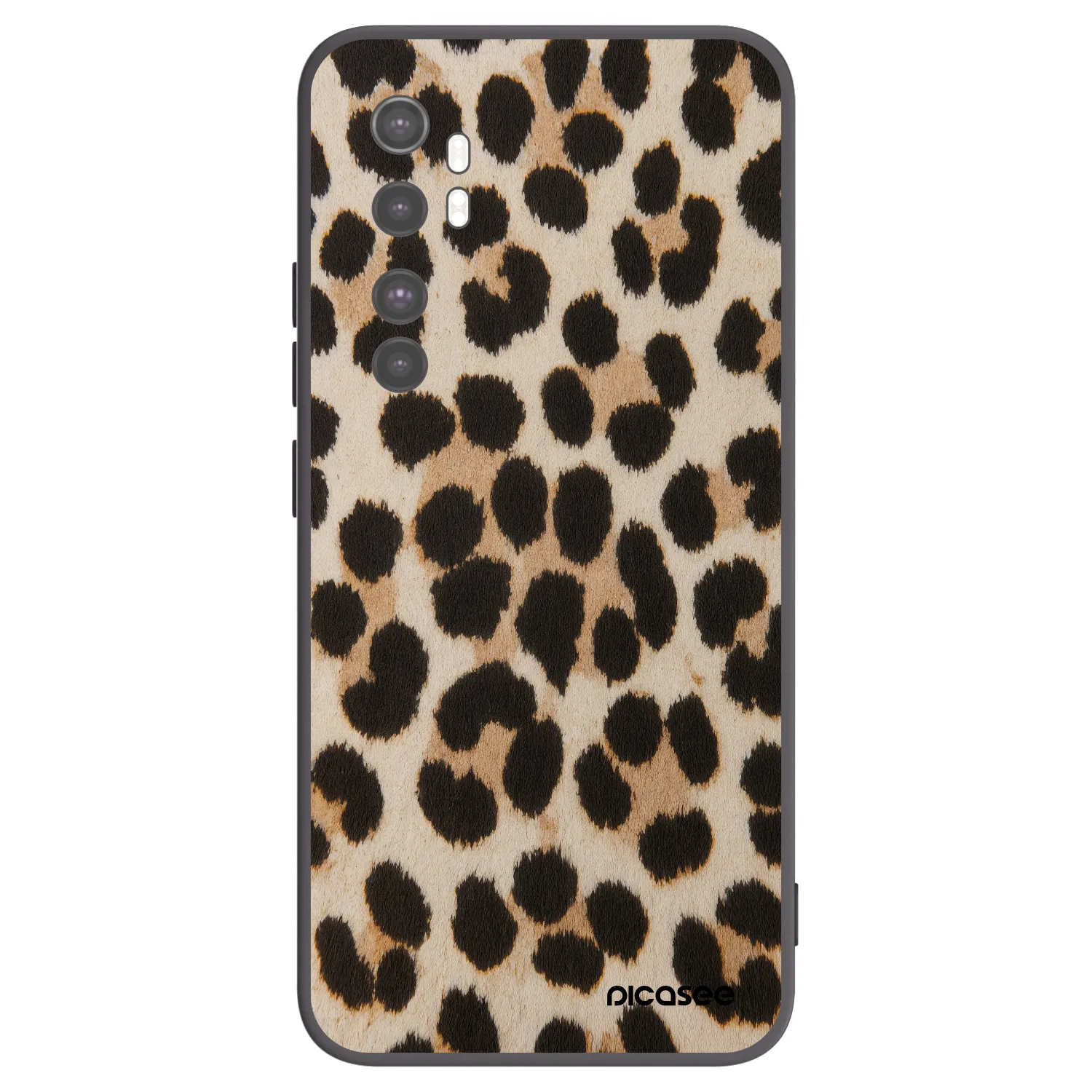 Picasee silikonowe czarne etui na Xiaomi Mi Note 10 Lite - Brown Tiger
