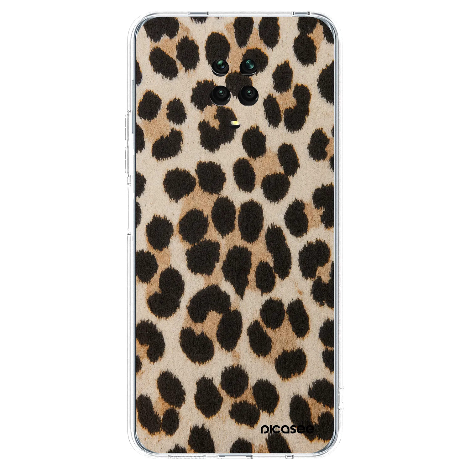 Picasee silikonowe przeźroczyste etui na Xiaomi Redmi Note 9S - Brown Tiger