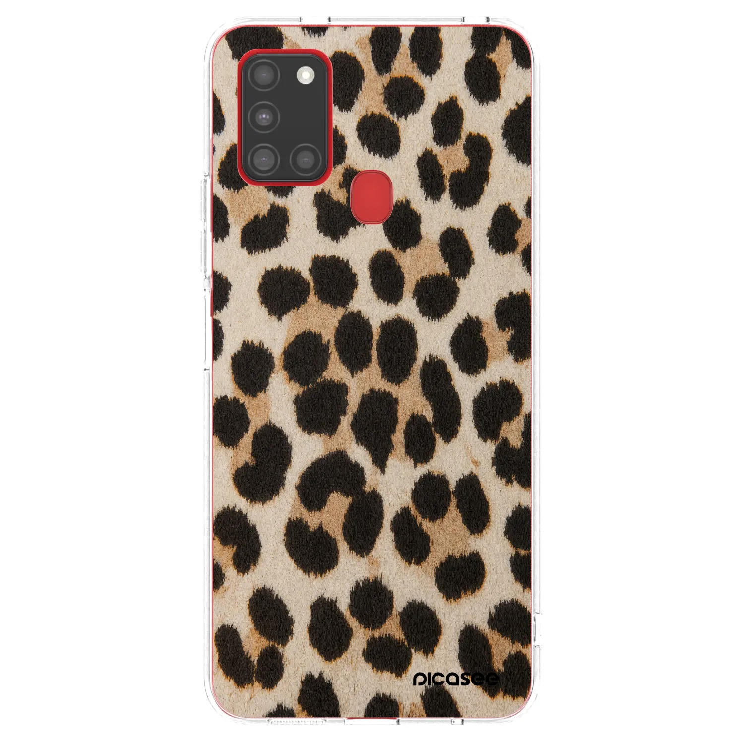 Picasee silikonowe przeźroczyste etui na Samsung Galaxy A21s - Brown Tiger
