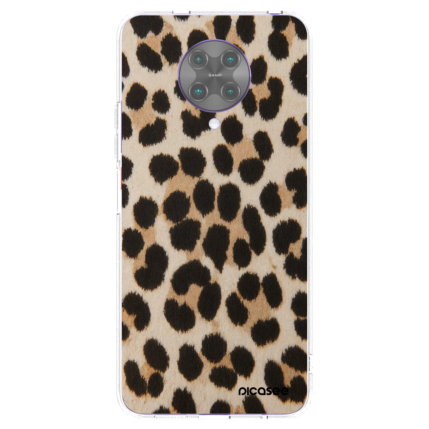 Picasee silikonowe przeźroczyste etui na Xiaomi Poco F2 Pro - Brown Tiger