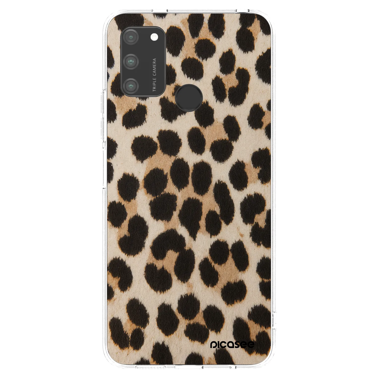 Picasee silikonowe przeźroczyste etui na Honor 9A - Brown Tiger