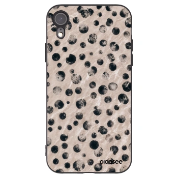 Picasee silikonowe czarne etui na Apple iPhone XR - Inked