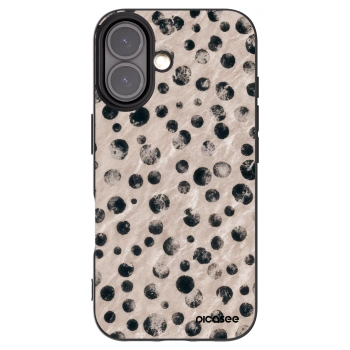 Picasee silikonowe czarne etui na Apple iPhone 16 - Inked