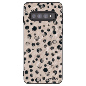 Picasee silikonowe czarne etui na Samsung Galaxy S10 G973 - Inked