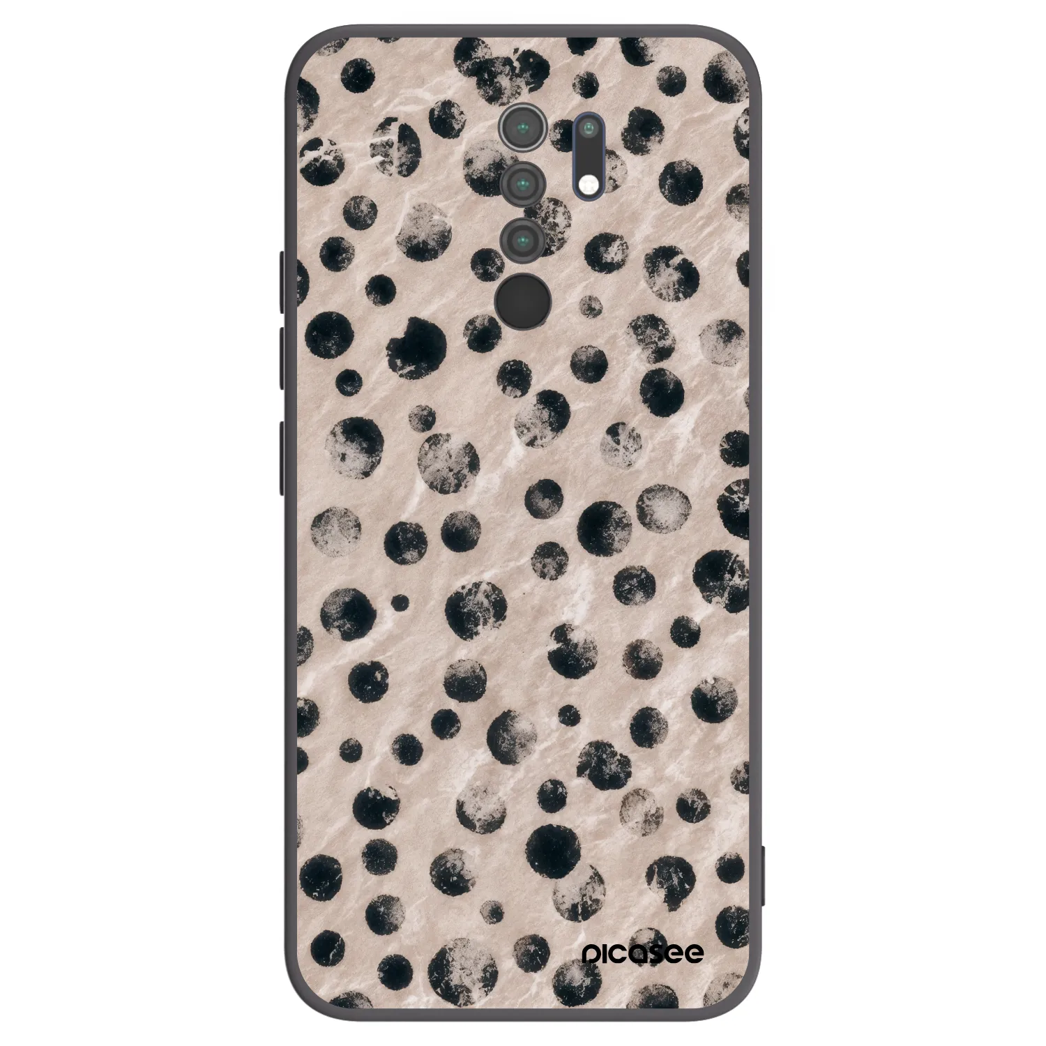 Picasee silikonowe czarne etui na Xiaomi Redmi 9 - Inked
