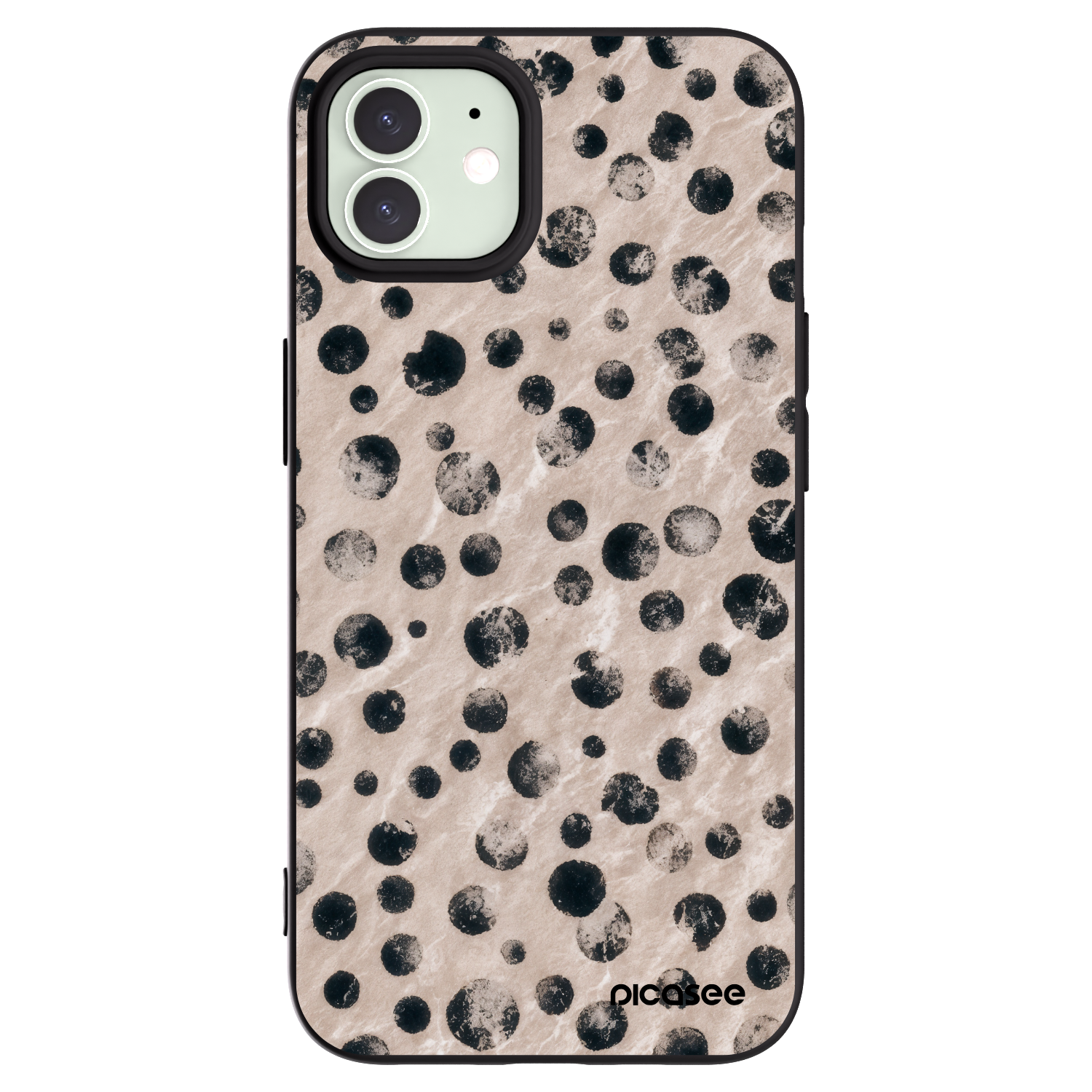 Picasee silikonowe czarne etui na Apple iPhone 12 - Inked