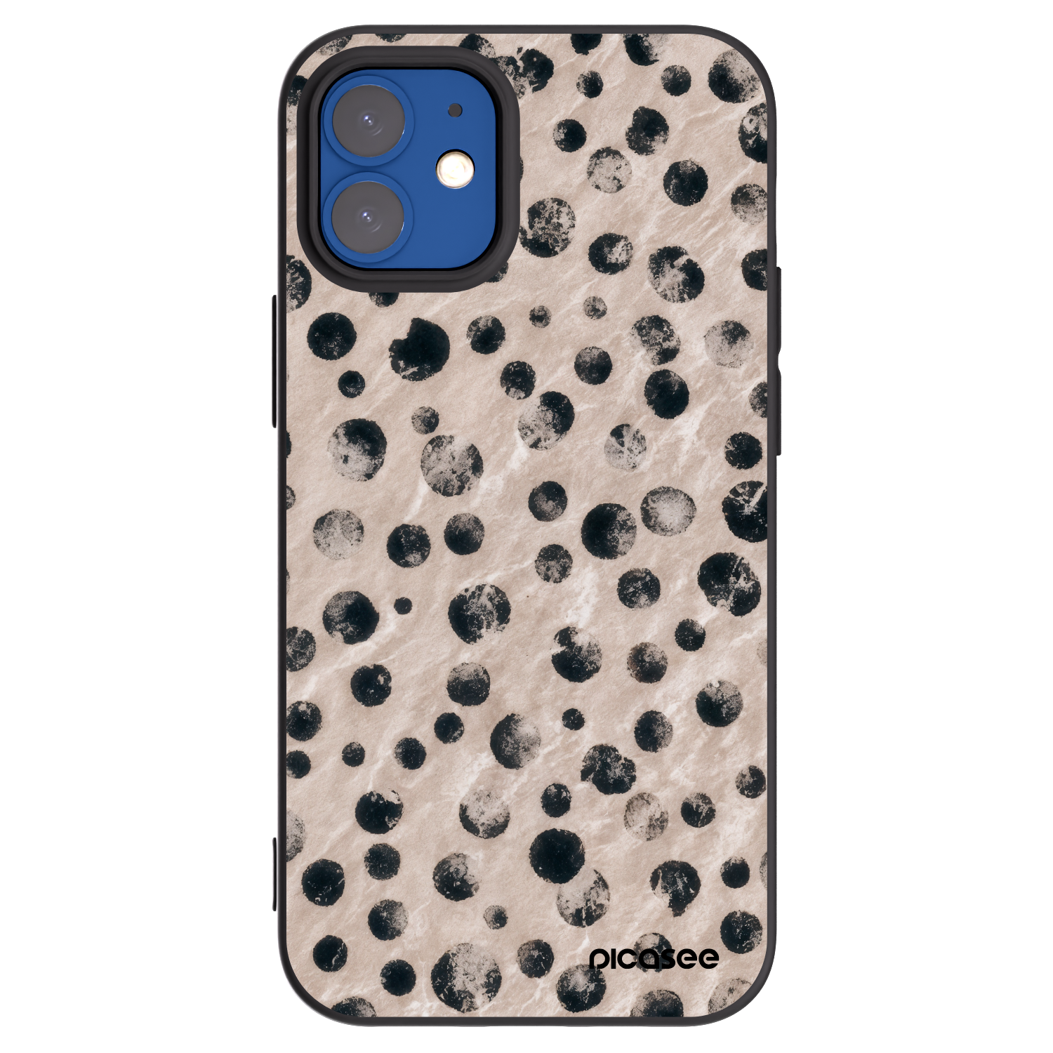 Picasee silikonowe czarne etui na Apple iPhone 12 mini - Inked