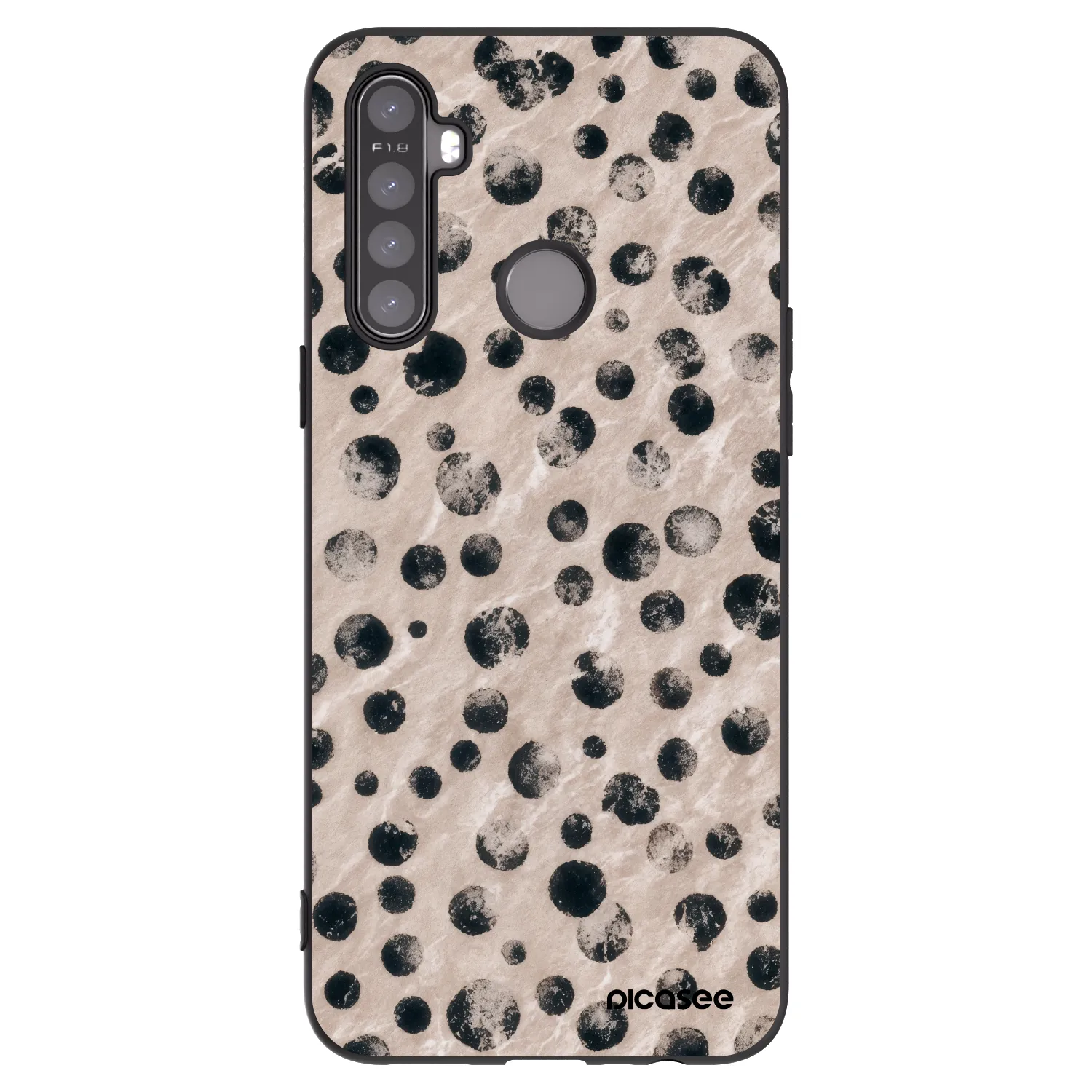 Picasee silikonowe czarne etui na Realme 5 - Inked