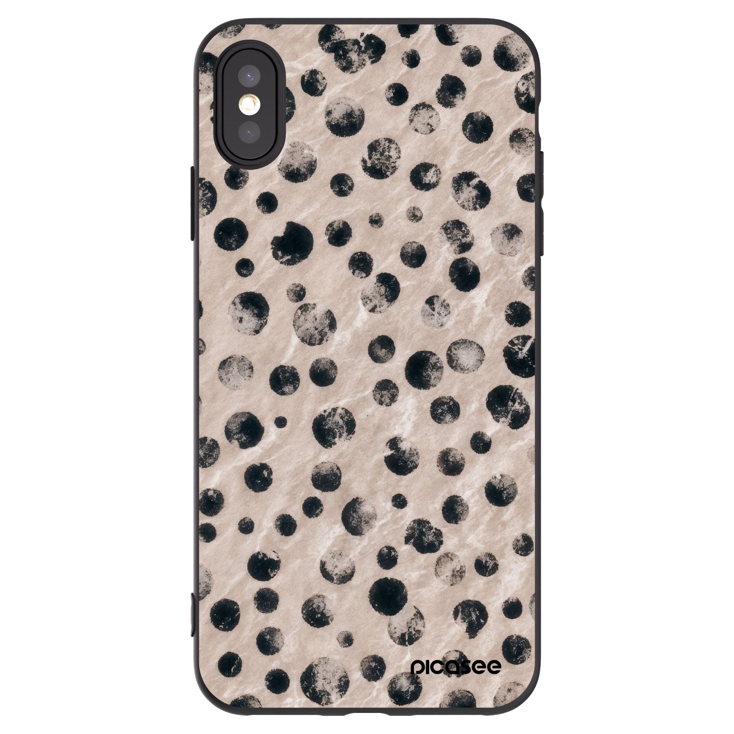 Picasee silikonowe czarne etui na Apple iPhone XS Max - Inked