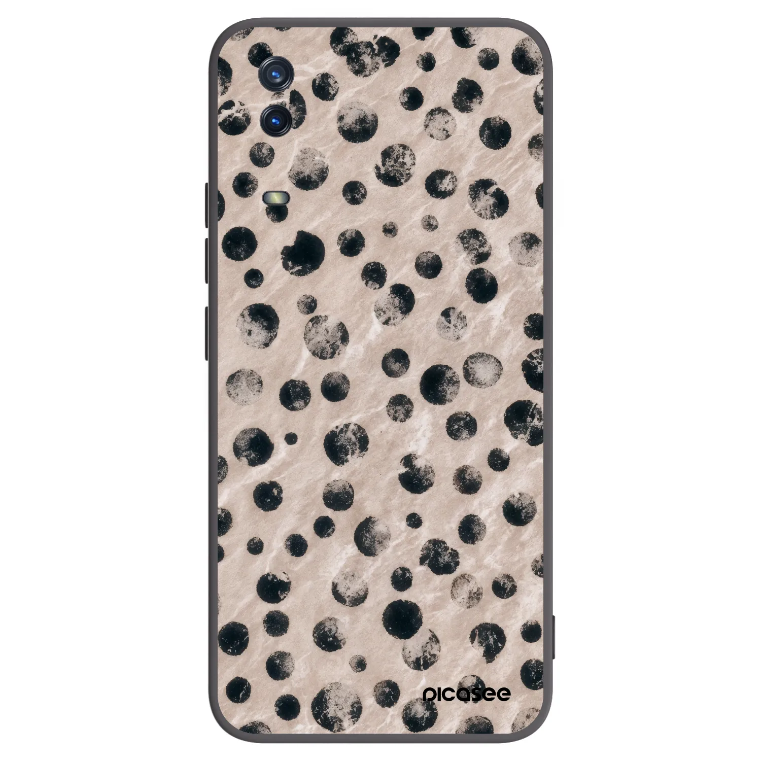 Picasee silikonowe czarne etui na Vivo Y11s - Inked