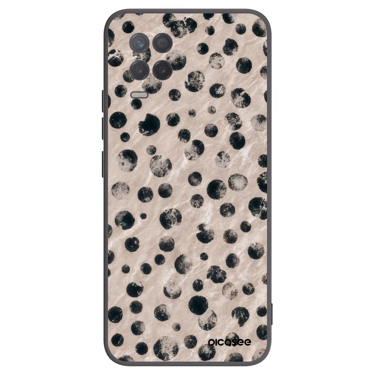 Picasee silikonowe czarne etui na Realme 8 5G - Inked