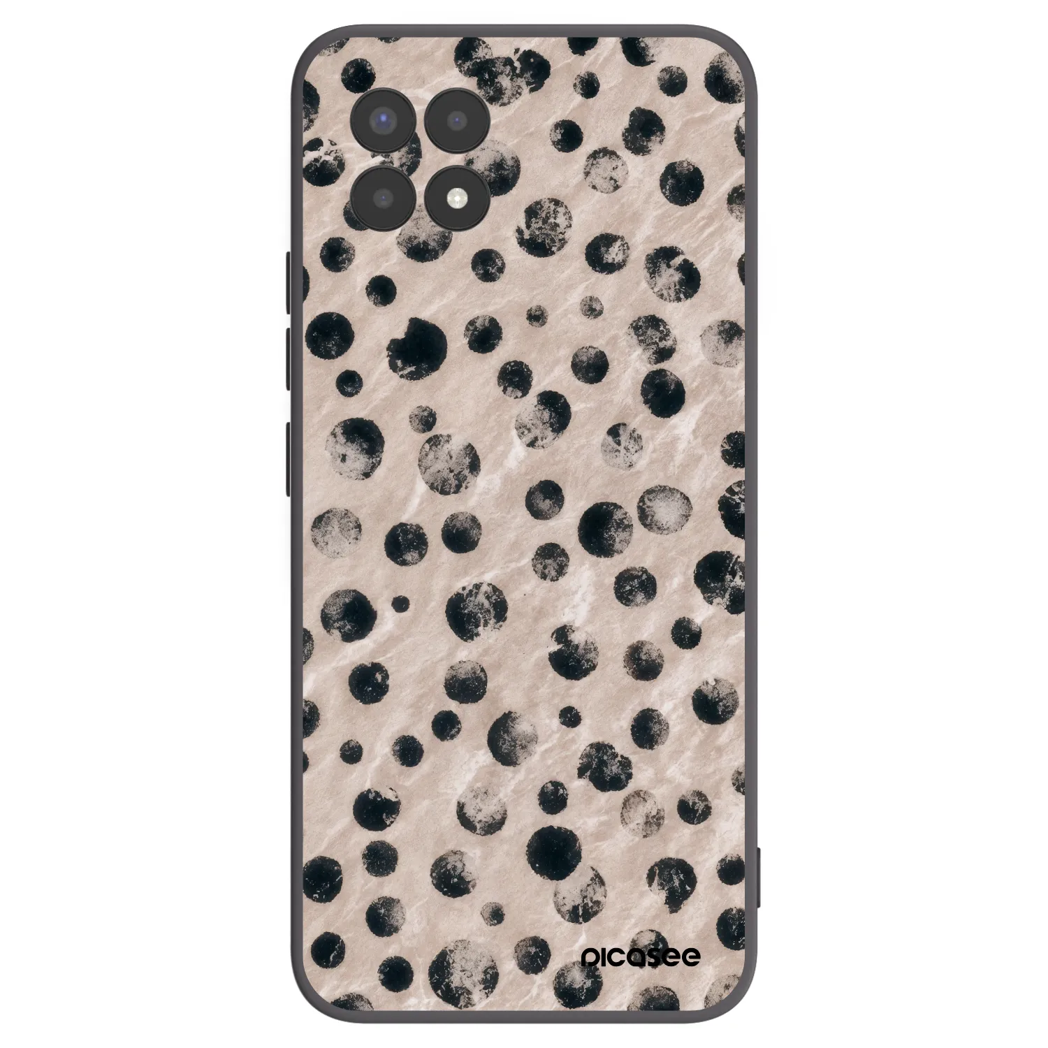 Picasee silikonowe czarne etui na Realme 8i - Inked