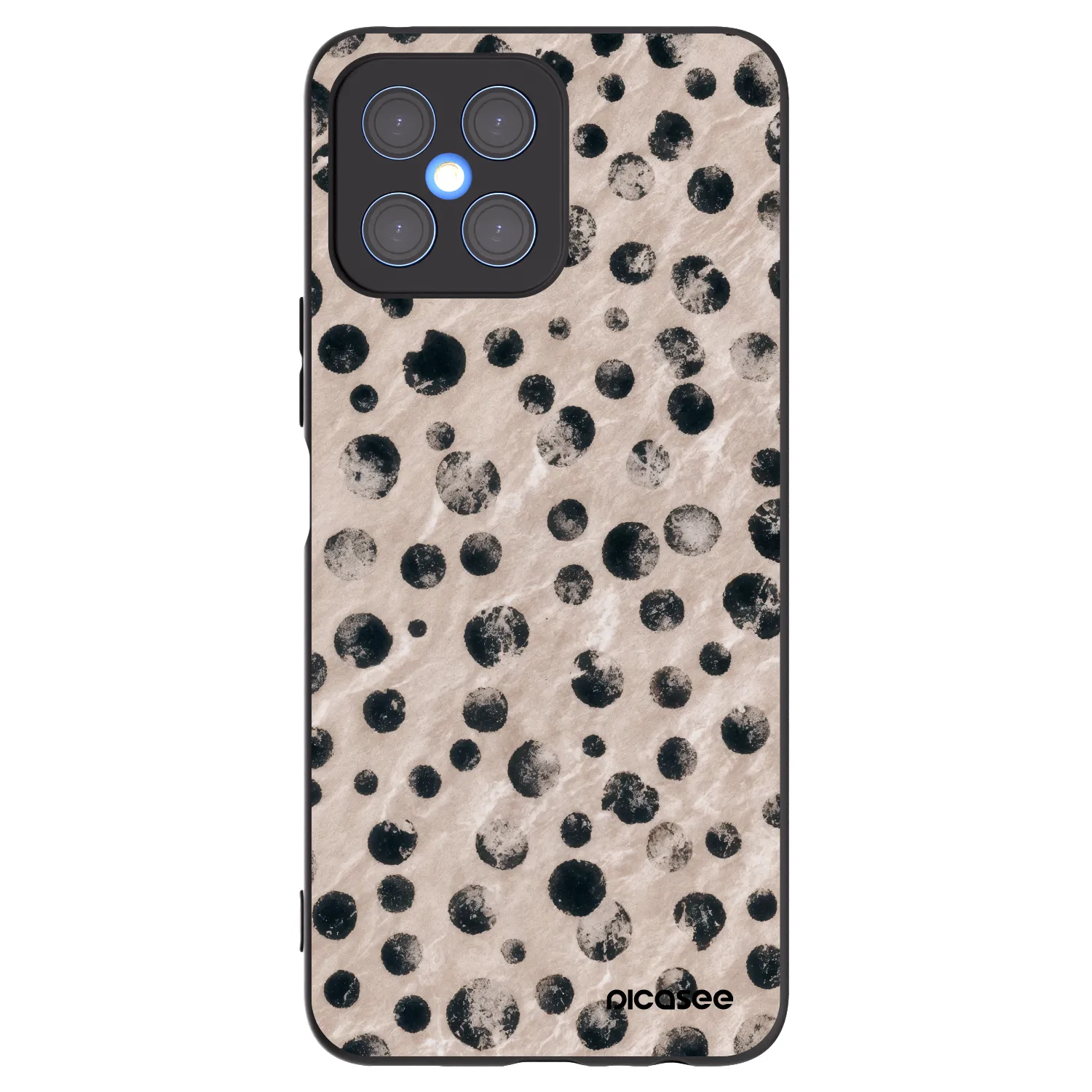 Picasee silikonowe czarne etui na Honor X8 4G - Inked