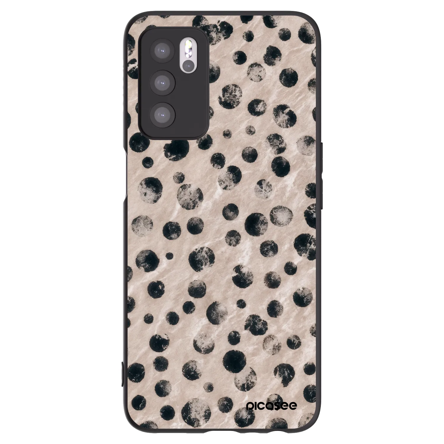 Picasee silikonowe czarne etui na OPPO A16s - Inked