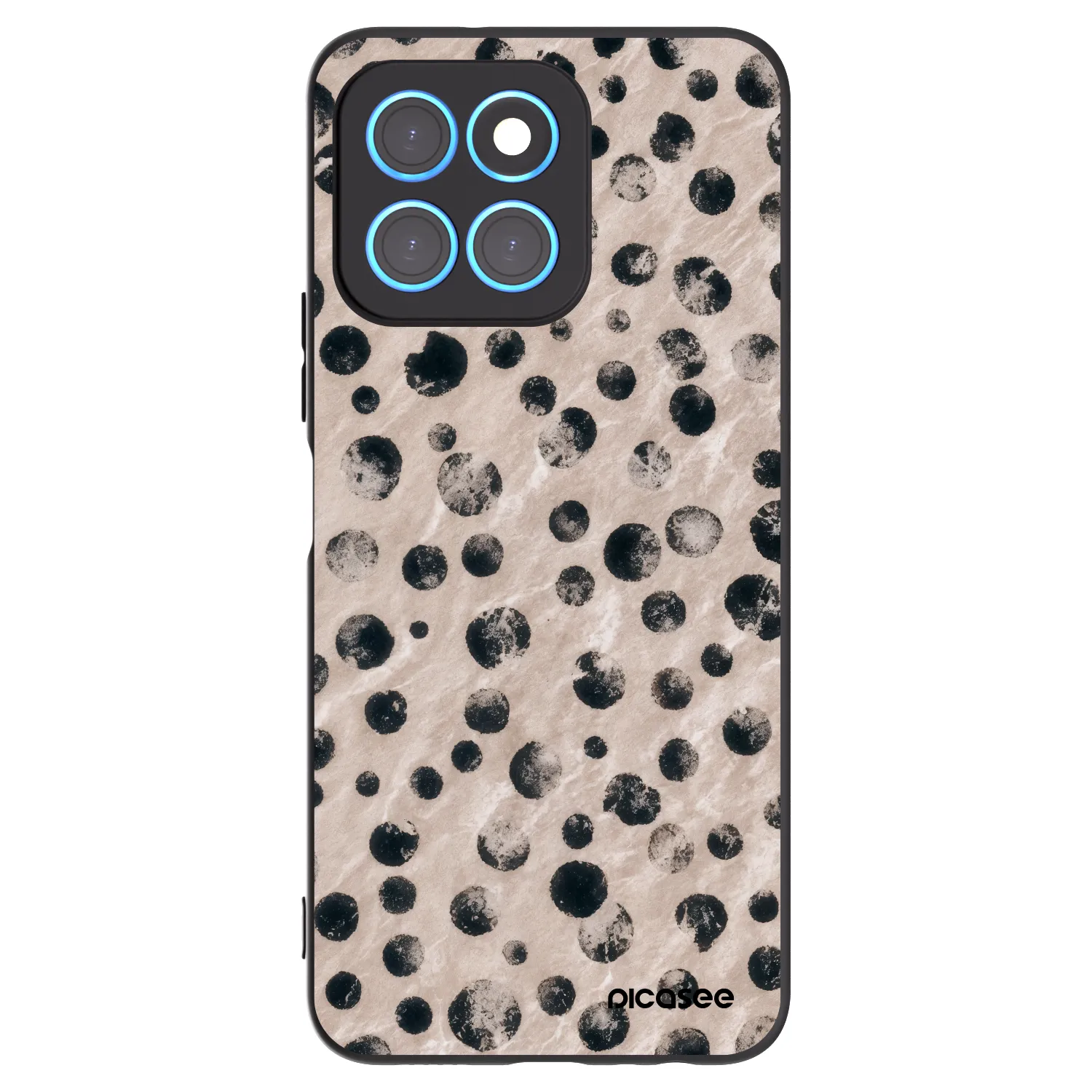 Picasee silikonowe czarne etui na Honor X8 5G - Inked