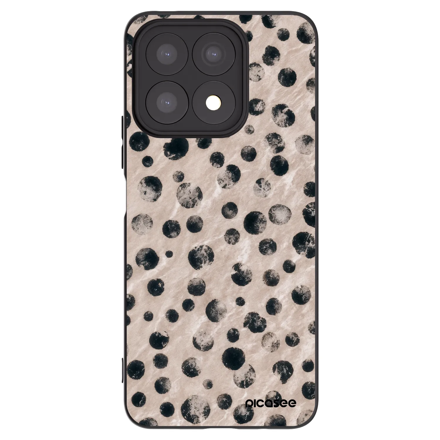 Picasee silikonowe czarne etui na Honor X8a - Inked