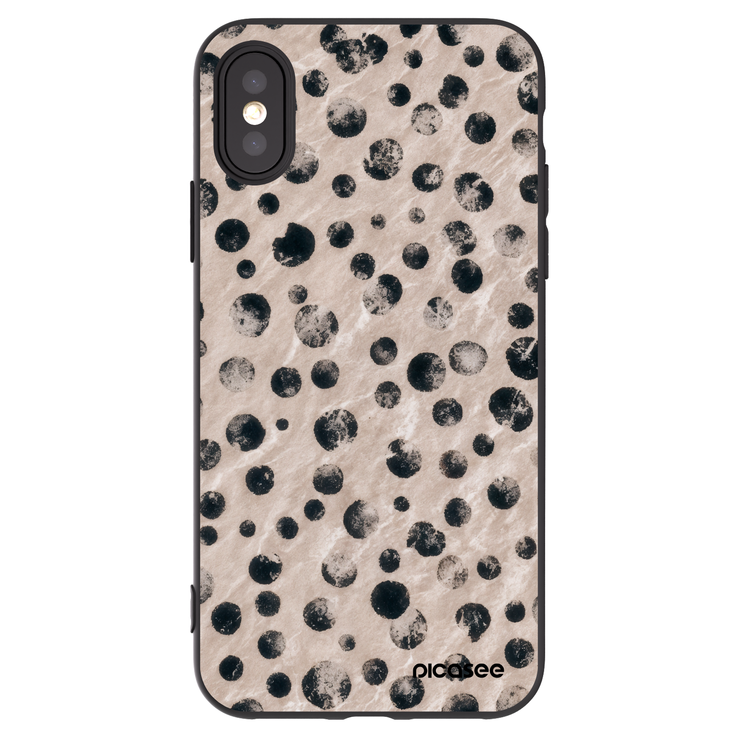 Picasee silikonowe czarne etui na Apple iPhone X/XS - Inked