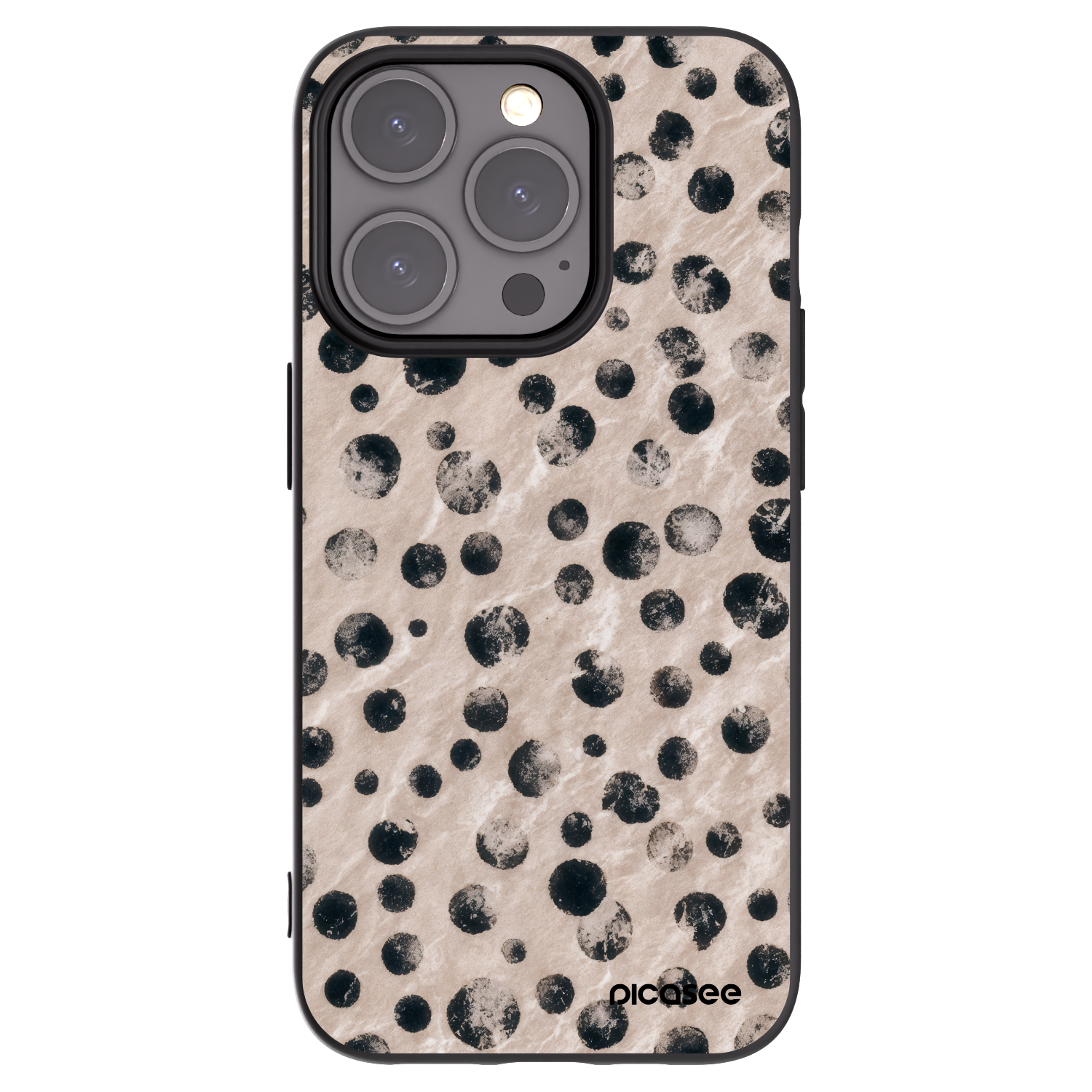 Picasee silikonowe czarne etui na Apple iPhone 15 Pro - Inked
