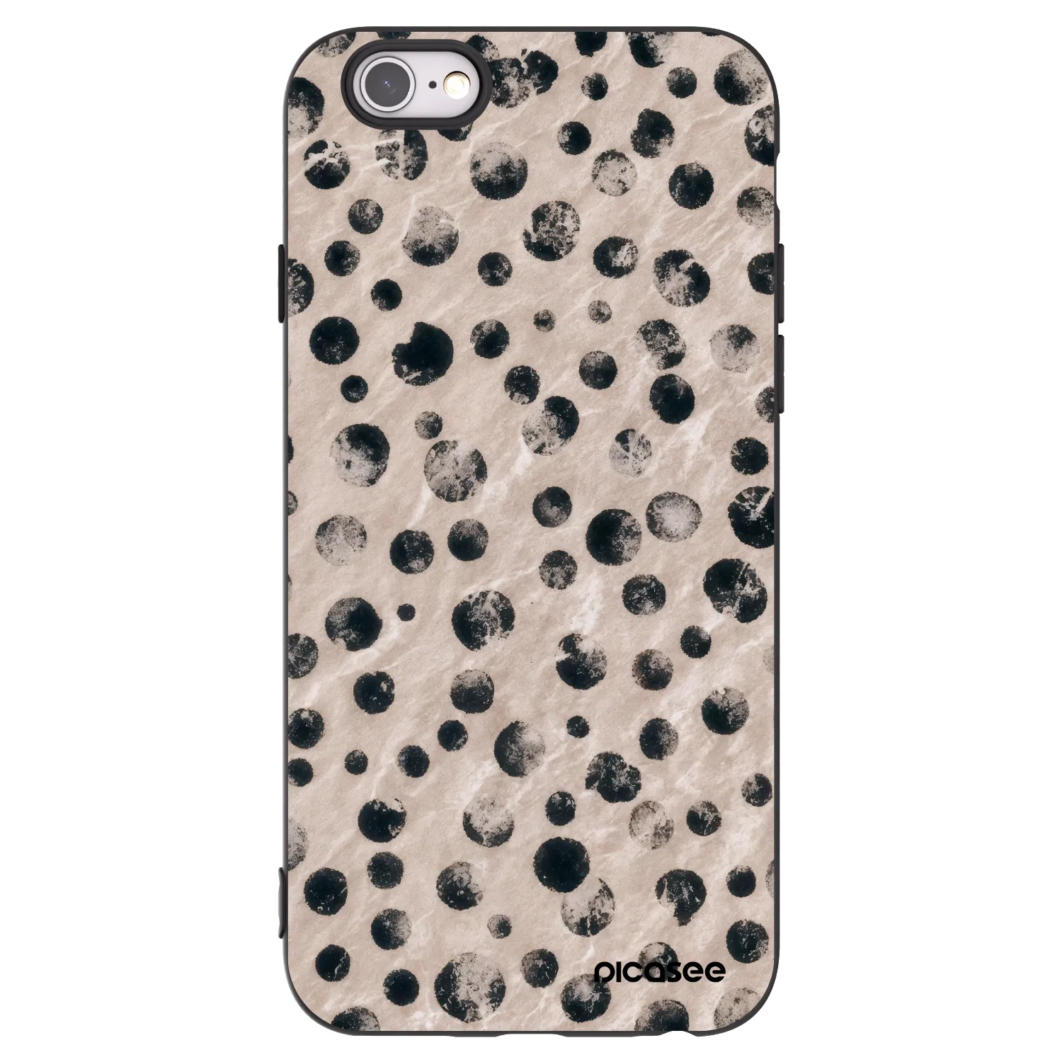 Picasee silikonowe czarne etui na Apple iPhone 6/6S - Inked