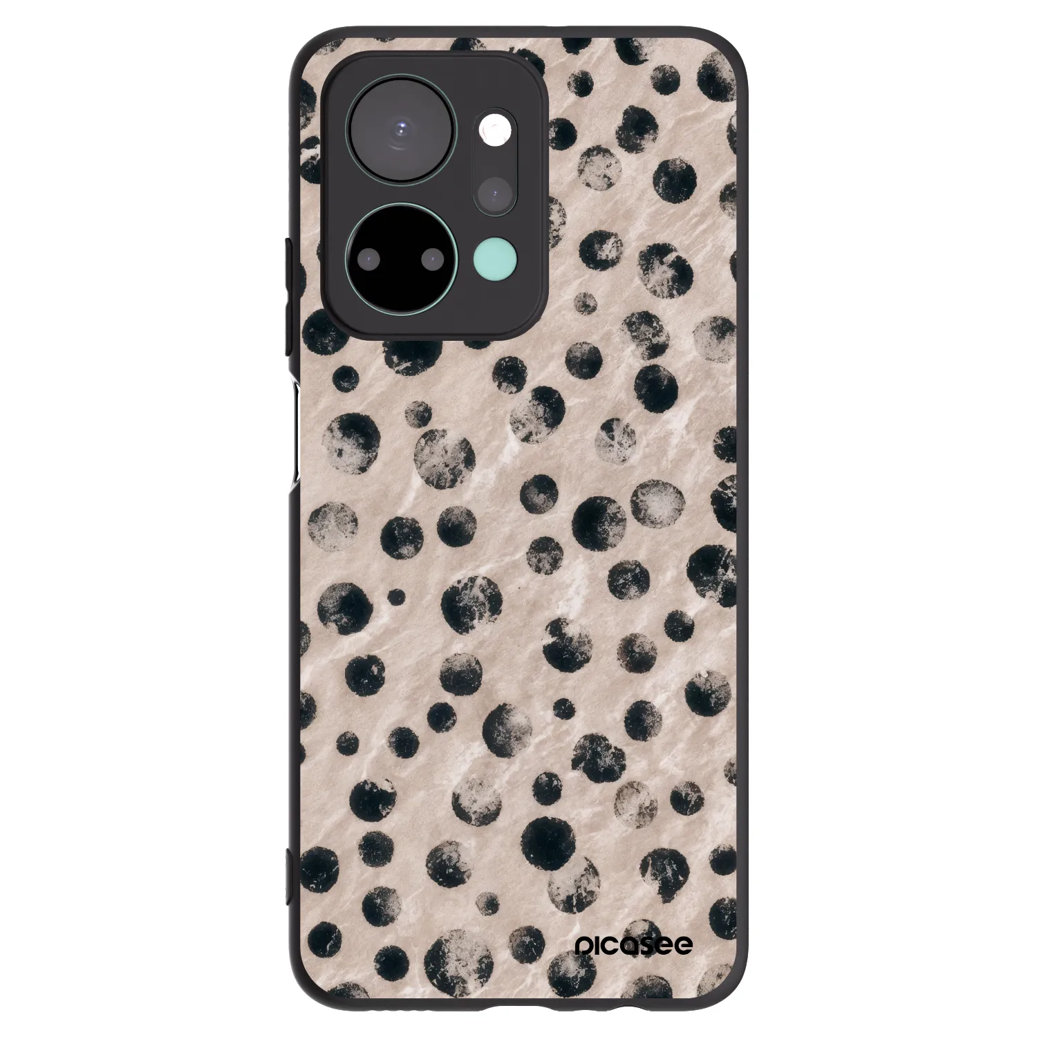 Picasee silikonowe czarne etui na Honor X7a - Inked