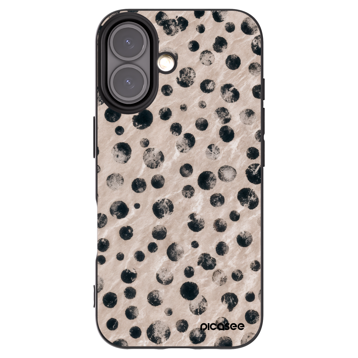 Picasee silikonowe czarne etui na Apple iPhone 16 - Inked