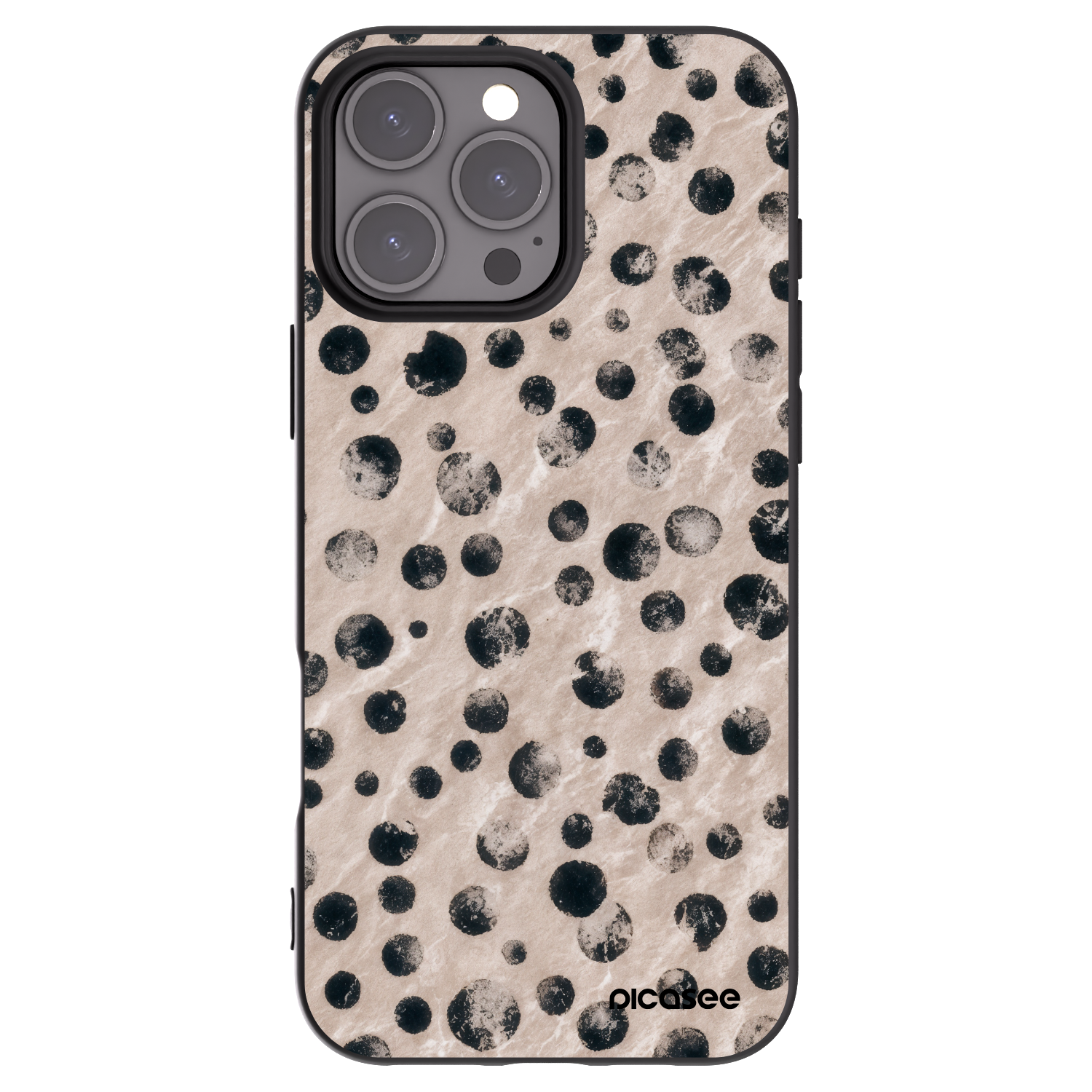 Picasee silikonowe czarne etui na Apple iPhone 16 Pro Max - Inked