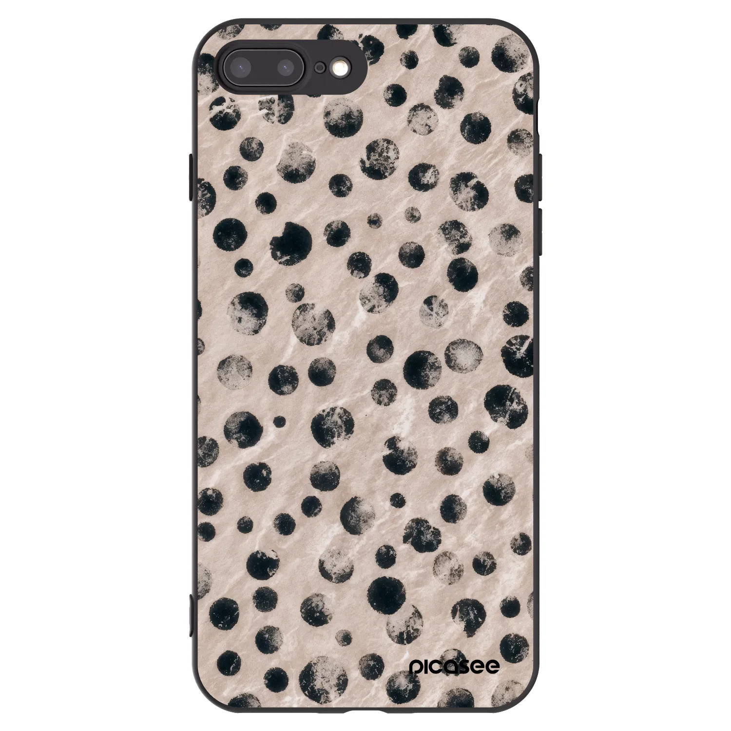 Picasee silikonowe czarne etui na Apple iPhone 8 Plus - Inked