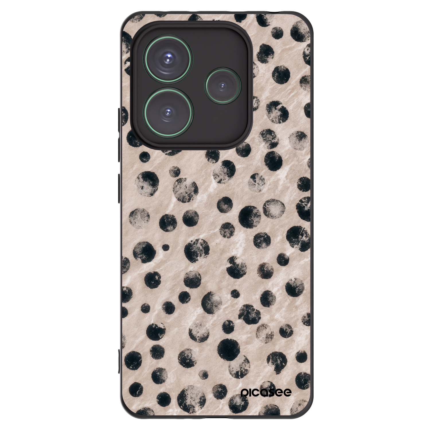 Picasee silikonowe czarne etui na Xiaomi Redmi Note 14 5G - Inked