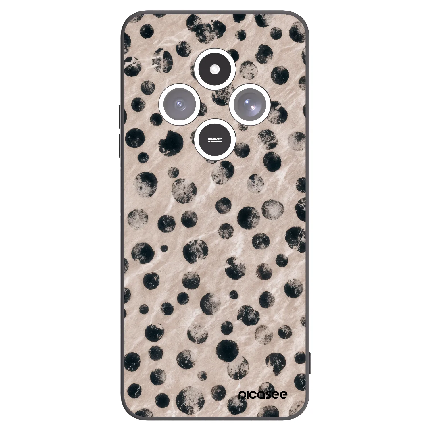 Picasee silikonowe czarne etui na Xiaomi Redmi 14C - Inked