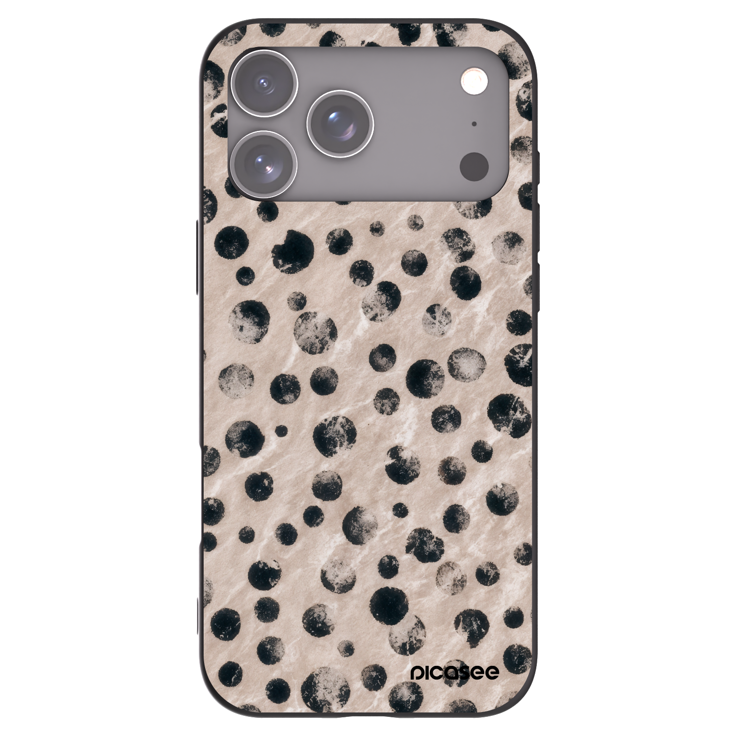 Picasee silikonowe czarne etui na Apple iPhone 17 Pro Max - Inked