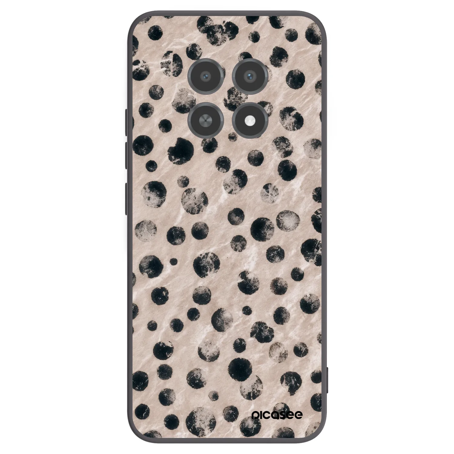 Picasee silikonowe czarne etui na Realme 12X - Inked